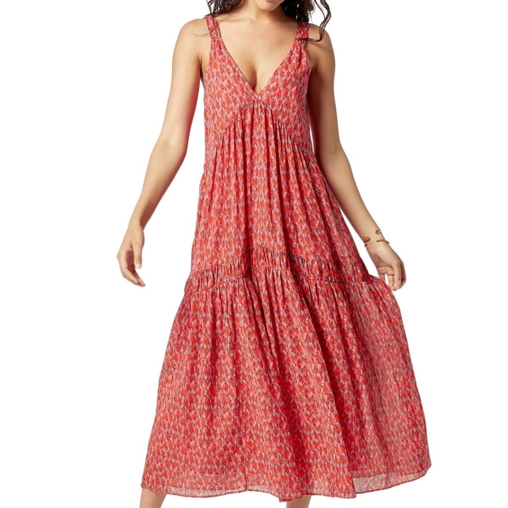 Joie Cotton Tiered Maxi Dress Size XL‎